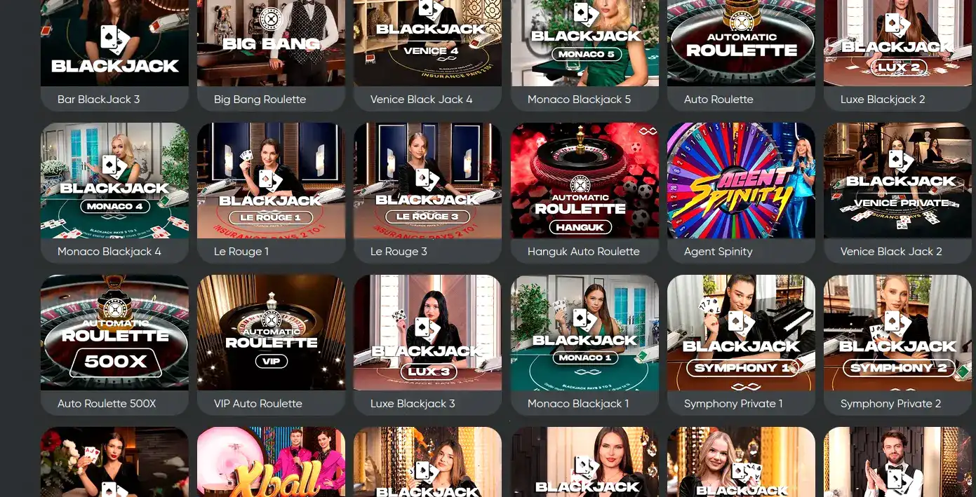 Интерфейс казино Ап Икс с игровыми автоматами